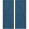 Ekena Millwork Americraft 6-Board Wood 2 Equal Panel Frmd Board-n-Batten Shutters w/Dbl Z-Bar, ARW102BF621X77HBH, PR ARW102BF621X77HBH - alternate 1